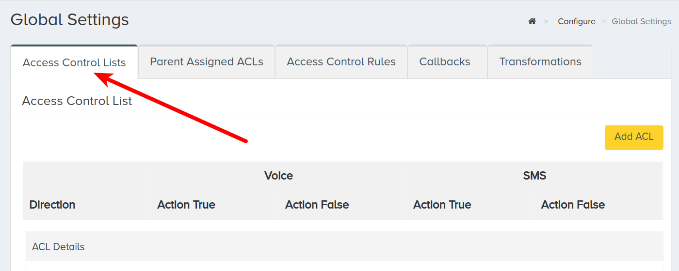 Select Access Control Lists